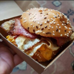 Double Egg and Bacon Roll