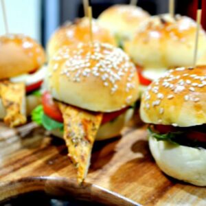 Chicken & Avo Slider with Salad & Fries