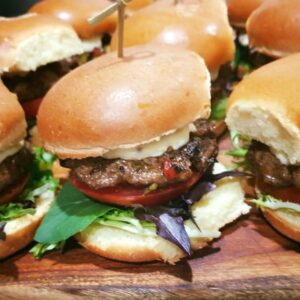 Beef Slider with Salad & Fries